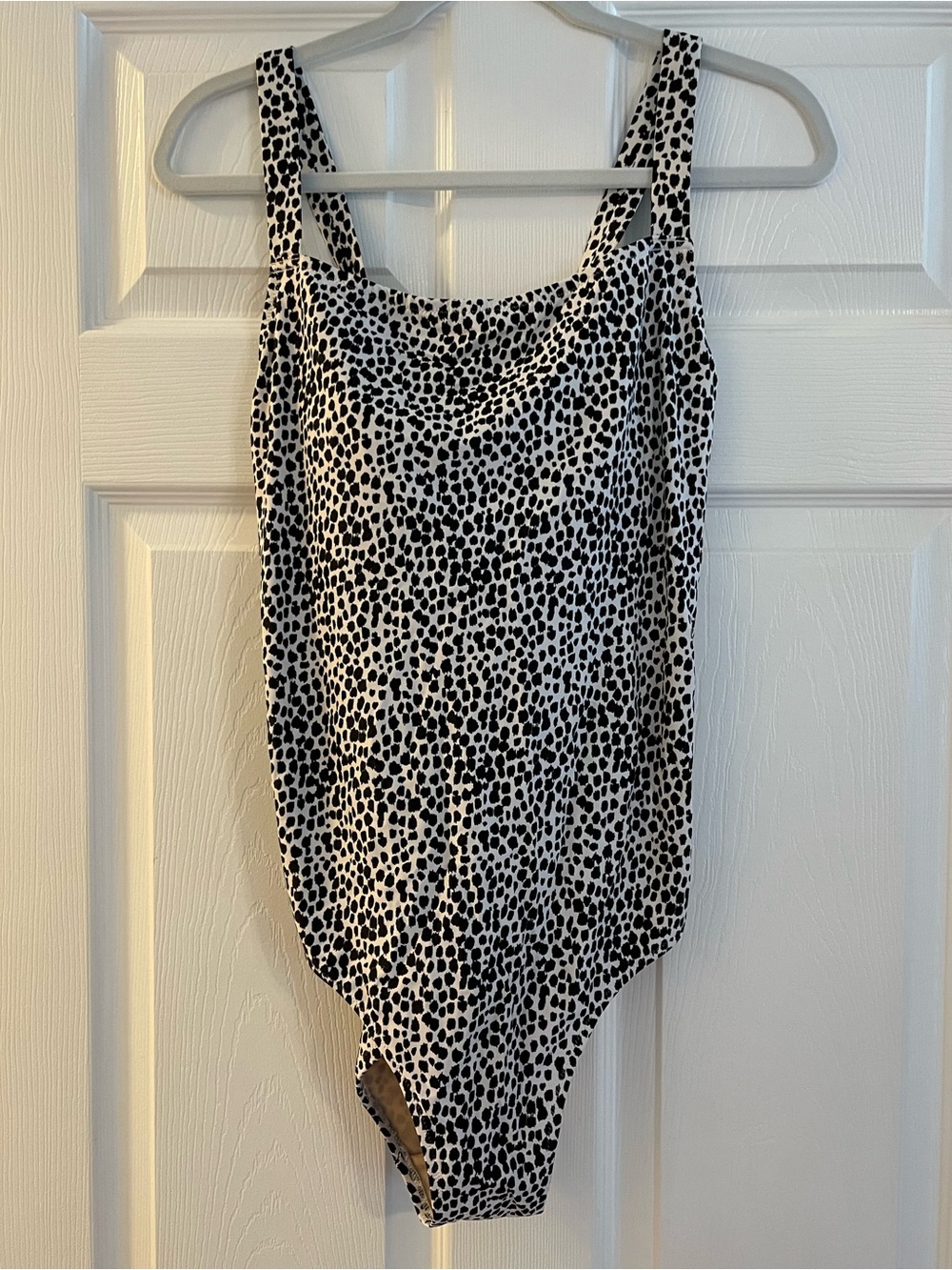 Old Navy Black and White Polka Dotted One-Piece Swimsuit